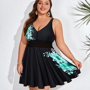 New Hanna Nikole Women Plus Size Tummy Control Swimsuit